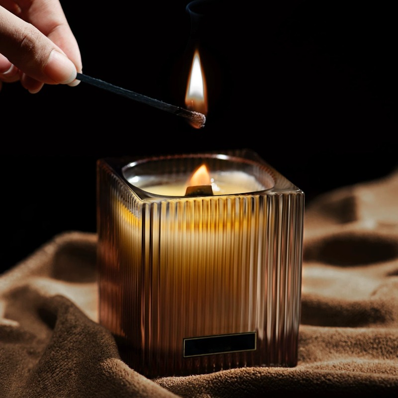 Candle Fragrance - アロマセラピーキャンドル、長時間持続する香り、家の寝室の装飾、心を落ち着かせる睡眠補助、雰囲気のある香りのキャンドル