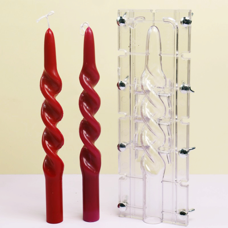 ツイストストライプコラムアクリルキャンドルモールド簡単脱型ス - Candle Making Kit のレビューと価格