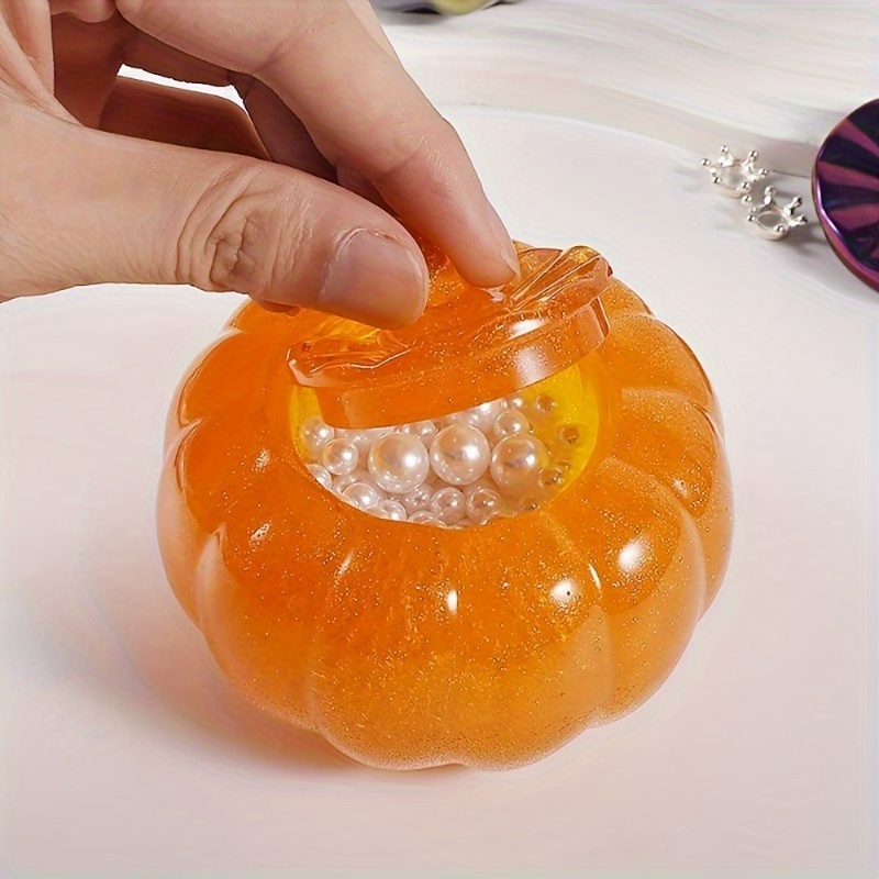 ふた付きハロウィンパンプキンジャー、シリコンモールド、エポキ - Candle Containers のレビューと価格