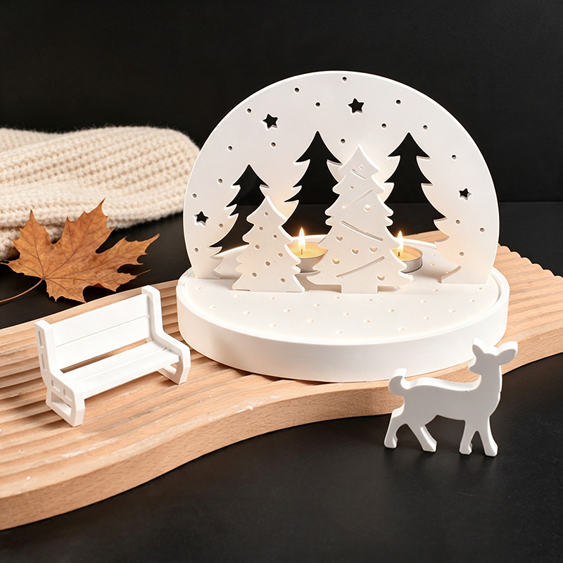 クリスマスエルクティーライトキャンドルホルダーシリコンモール - Candle Making Kit のレビューと価格