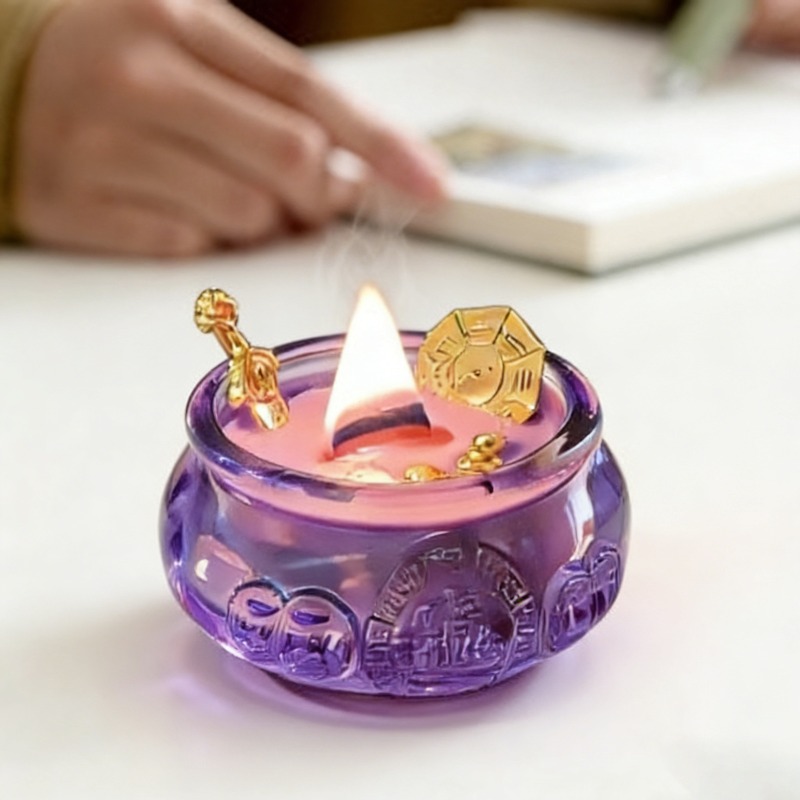 新年ギフト、紫の宝庫型香り付きキャンドル　伝統的な中国風　長 - Candle Fragrance のレビューと価格
