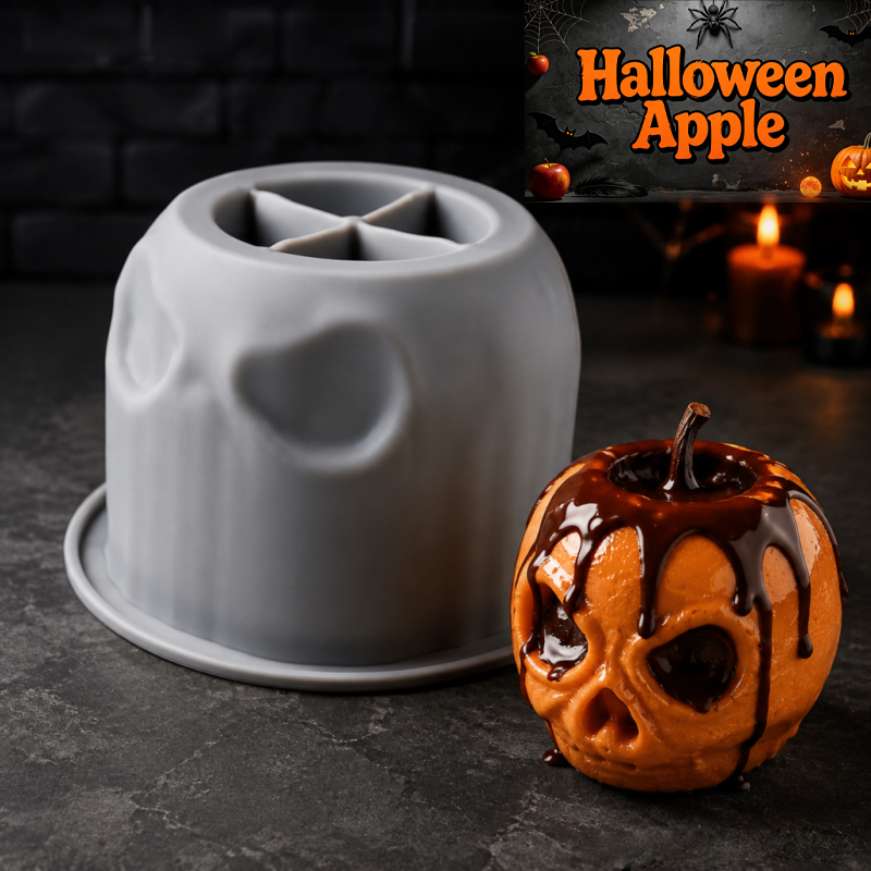 ハロウィンスカルアップルシリコンモールド、クリエイティブなデ - Candle Containers のレビューと価格