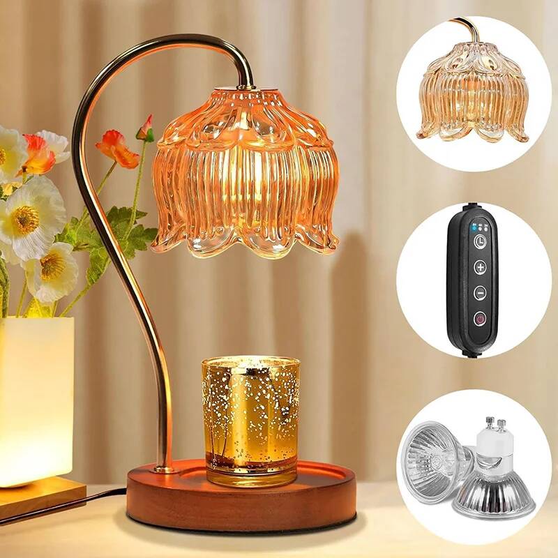 北欧ガラスキャンドルウォーマーランプ レトロ寝室雰囲気ナイト - Silk Candle のレビューと価格