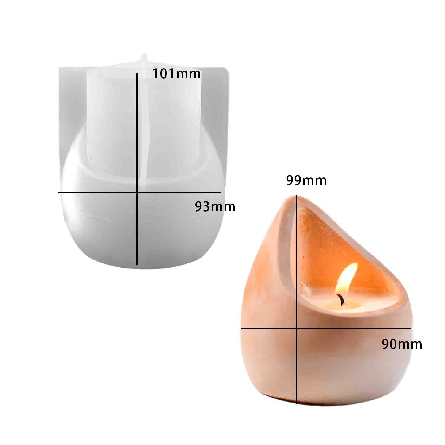 DIYエポキシ樹脂モールド水滴型アロマキャンドルカップシリコ - Candle Containers のレビューと価格