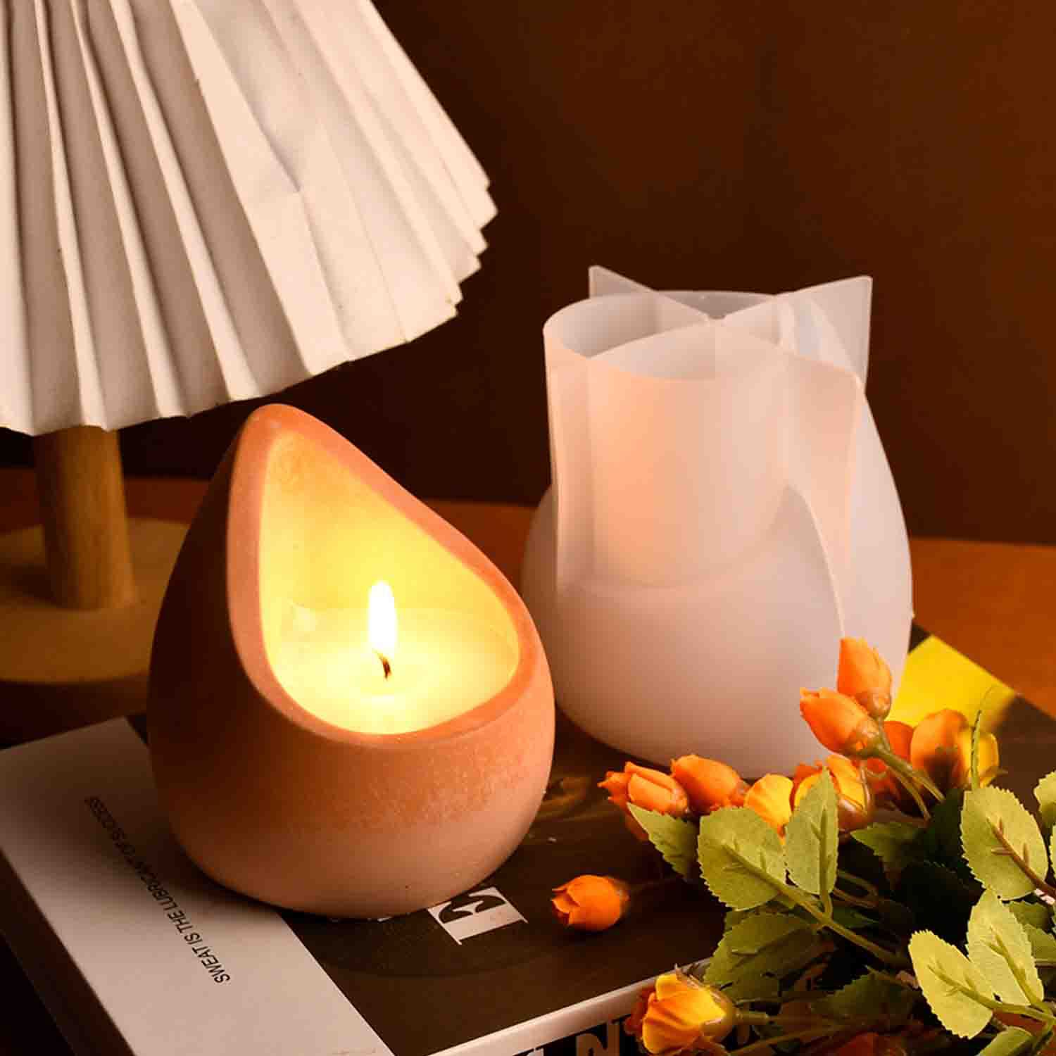 DIYエポキシ樹脂モールド水滴型アロマキャンドルカップシリコ - Candle Containers のレビューと価格