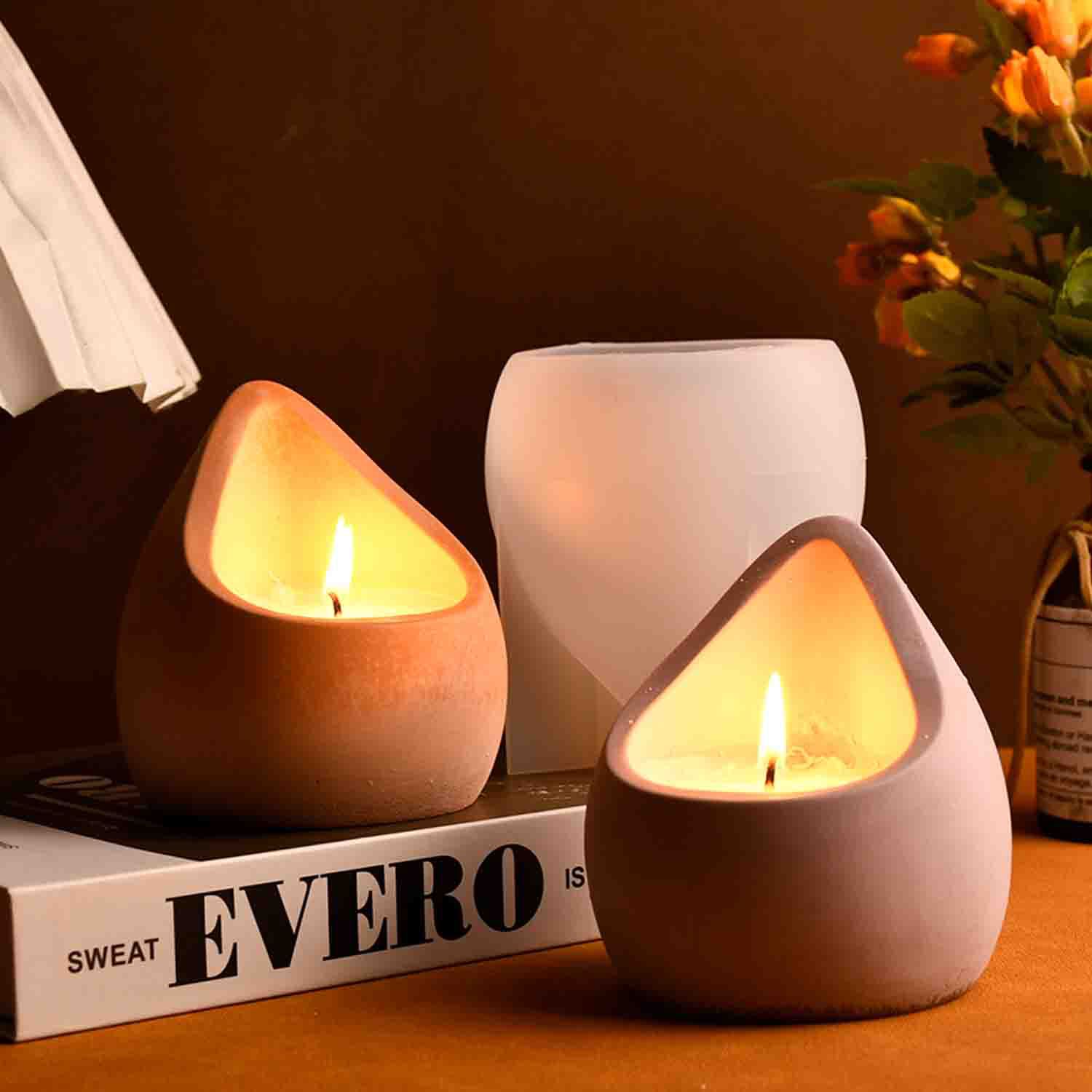 DIYエポキシ樹脂モールド水滴型アロマキャンドルカップシリコ - Candle Containers のレビューと価格