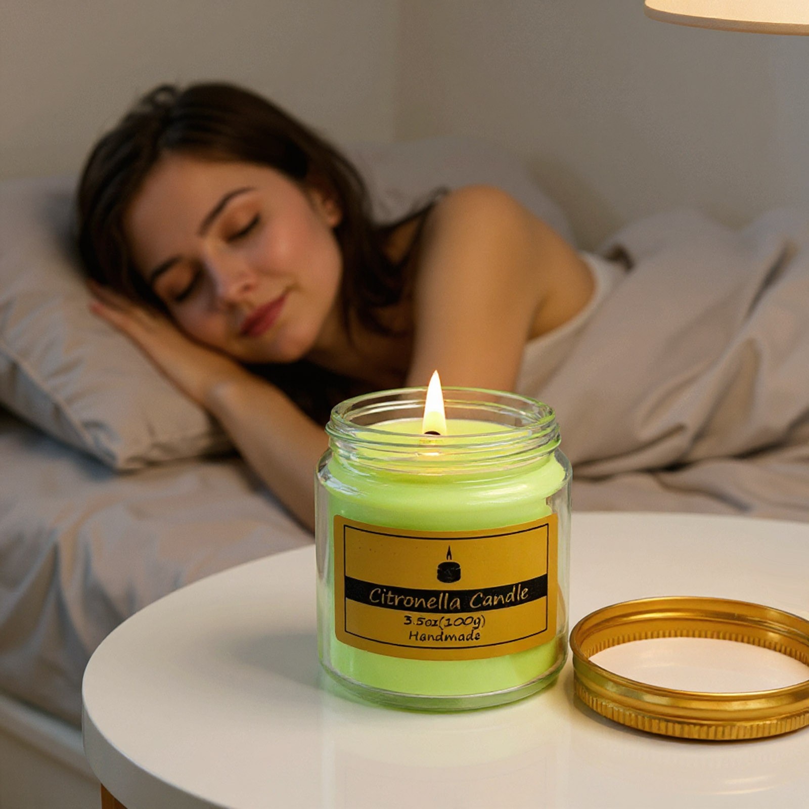 夏の蚊よけキャンドル、植物性ワックス、必須オイル配合、家庭用 - Soy Wax のレビューと価格