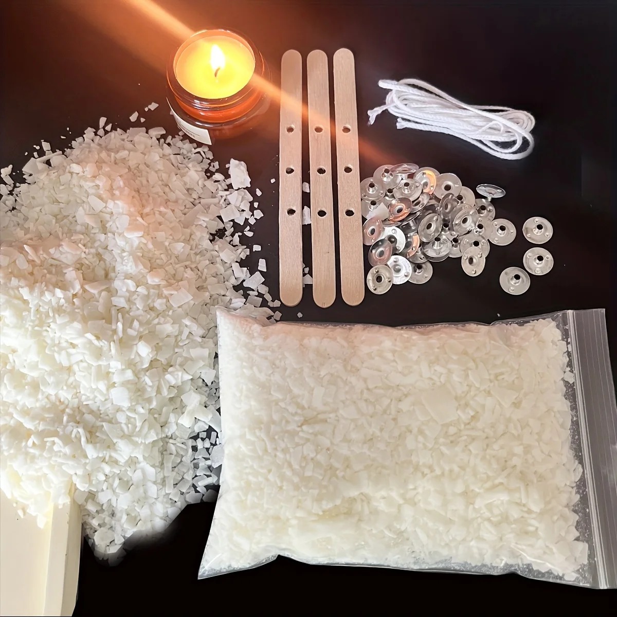 キャンドル作りキット 100g ソイワックス DIY 香り付 - Candle Making Kit のレビューと価格