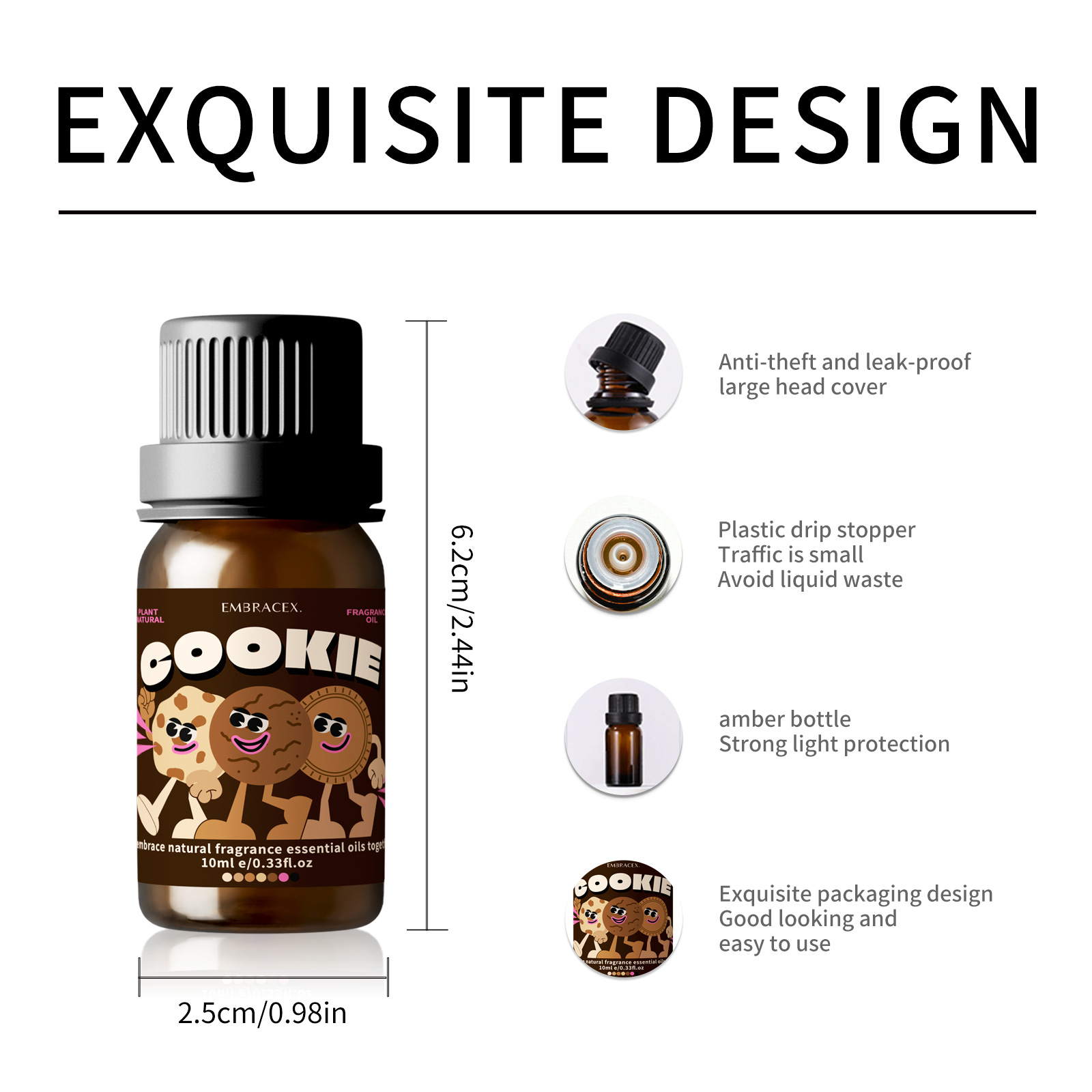 10ml クッキー型フレグランスオイル リードディフューザー - Candle Fragrance のレビューと価格