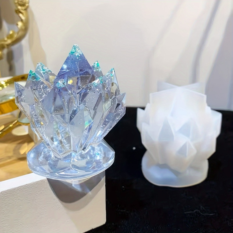 シリコンモールドキャンドル,クリスタルクラスター装飾,時計ジ - Candle Molds のレビューと価格