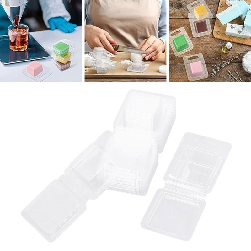 100個入り ワックスメルト型 カムシェル型 PET製 分離 - Candle Containers のレビューと価格