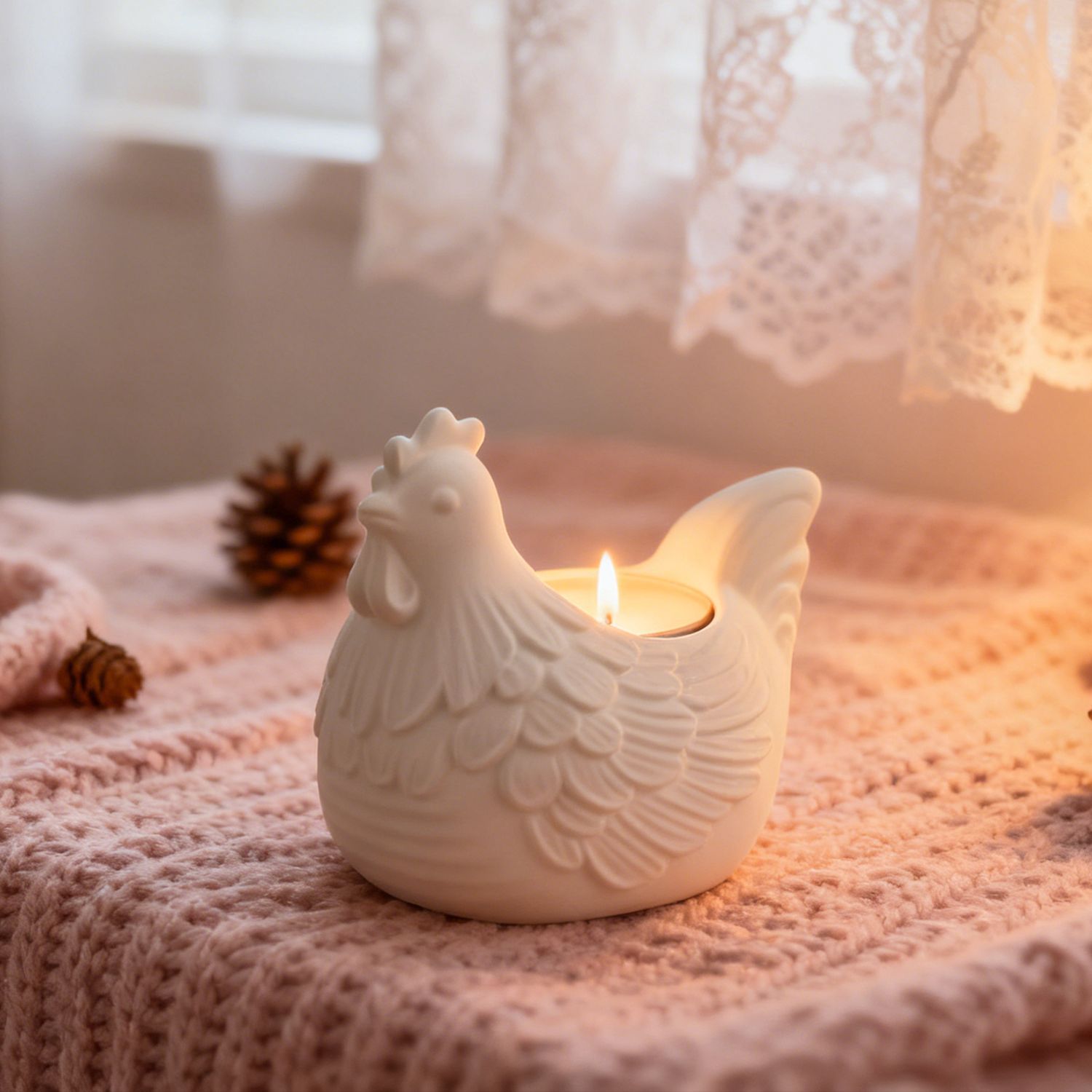 DIY 3D 小さな鶏のキャンドルホルダー エポキシ樹脂型、 - Candle Molds のレビューと価格