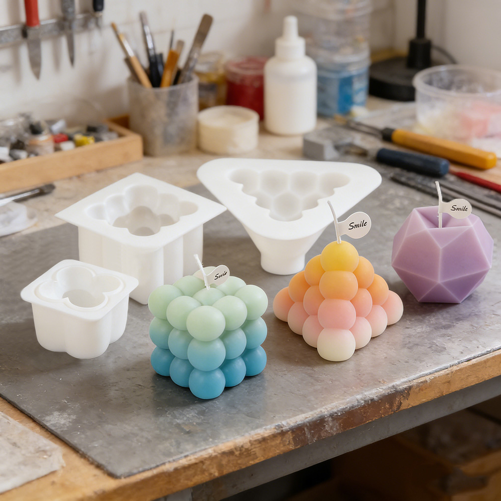 3Dバブルキューブシリコンキャンドルモールドセット、幾何学模 - Candle Making Kit のレビューと価格