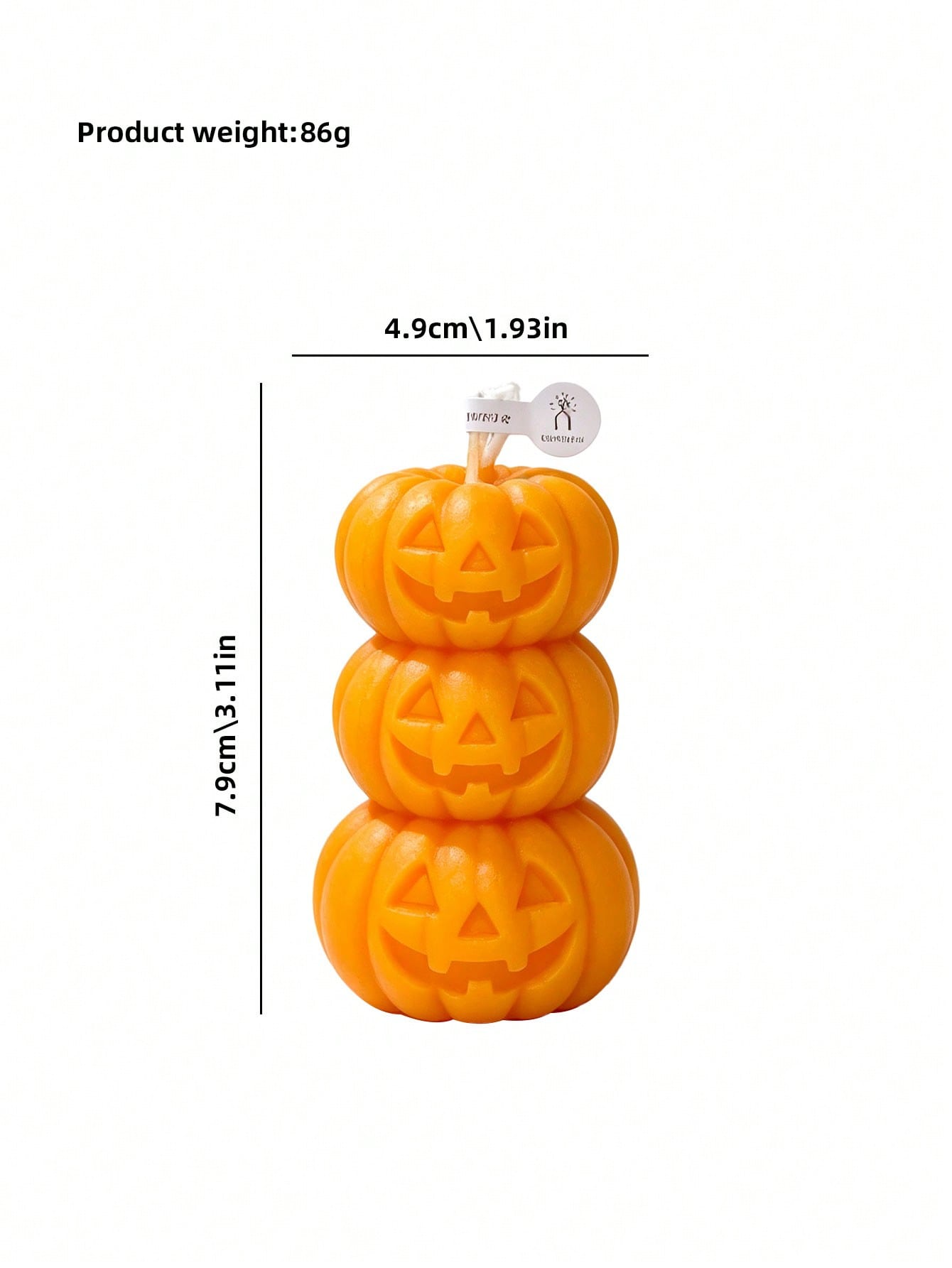 ハロウィン用3層式パンプキン型キャンドル1個、パンプキンデザ - Candle Fragrance のレビューと価格