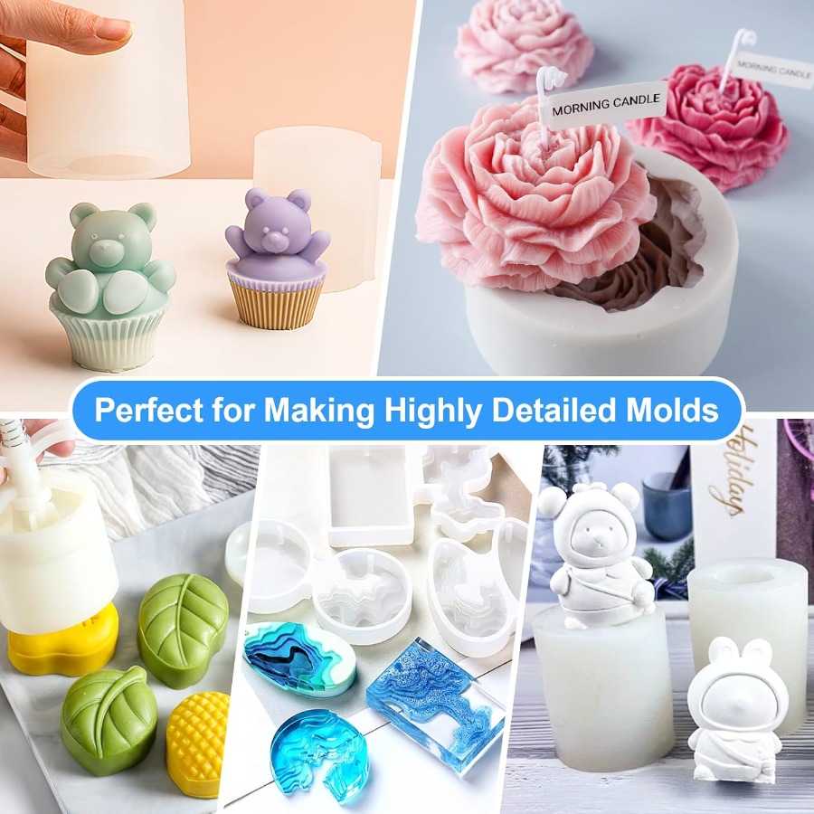 シリコンモールド作成キット、38.8オンスの15A弾性液状シ - Candle Making Kit のレビューと価格