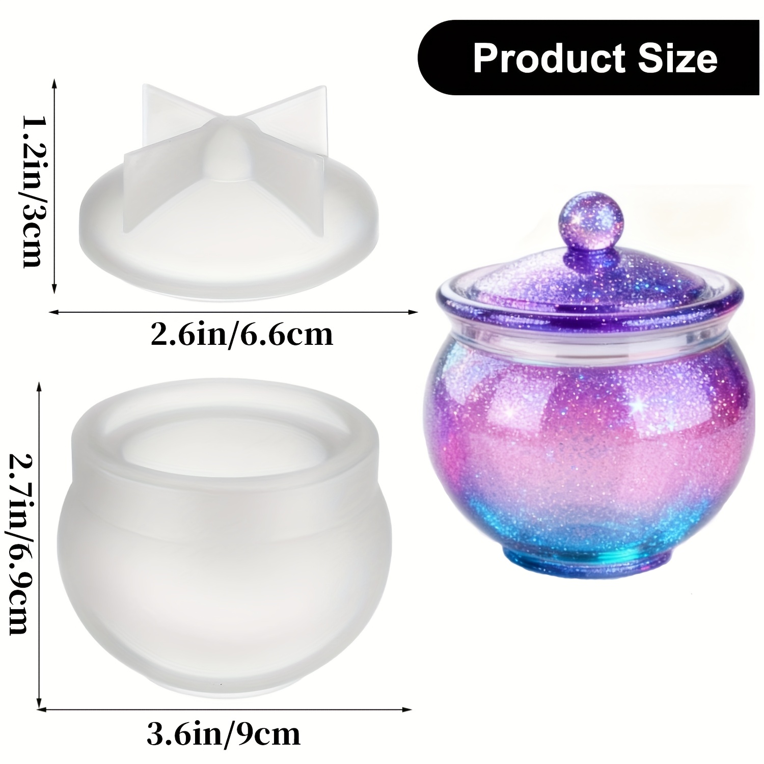 蓋付きの丸い樹脂製缶型1セット、DIYジュエリー収納ボックス - Candle Containers のレビューと価格