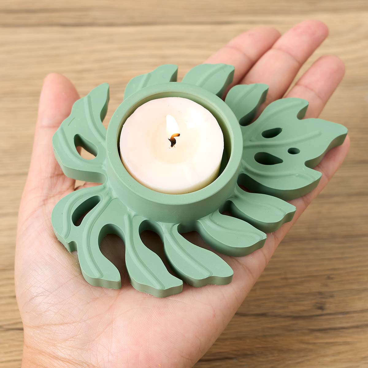 葉燭台シリコーン型 DIY 手作り葉ティーライトキャンドルホ - Candle Lighter のレビューと価格